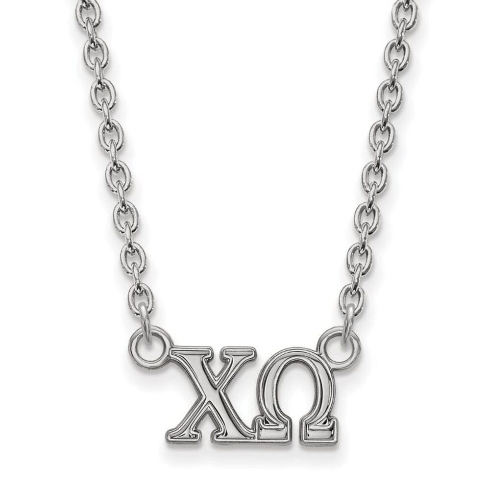 Sterling Silver Chi Omega Medium Necklace